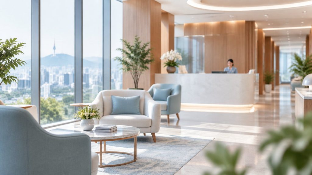 Private lounge at a dedicated health check-up centre in Seoul